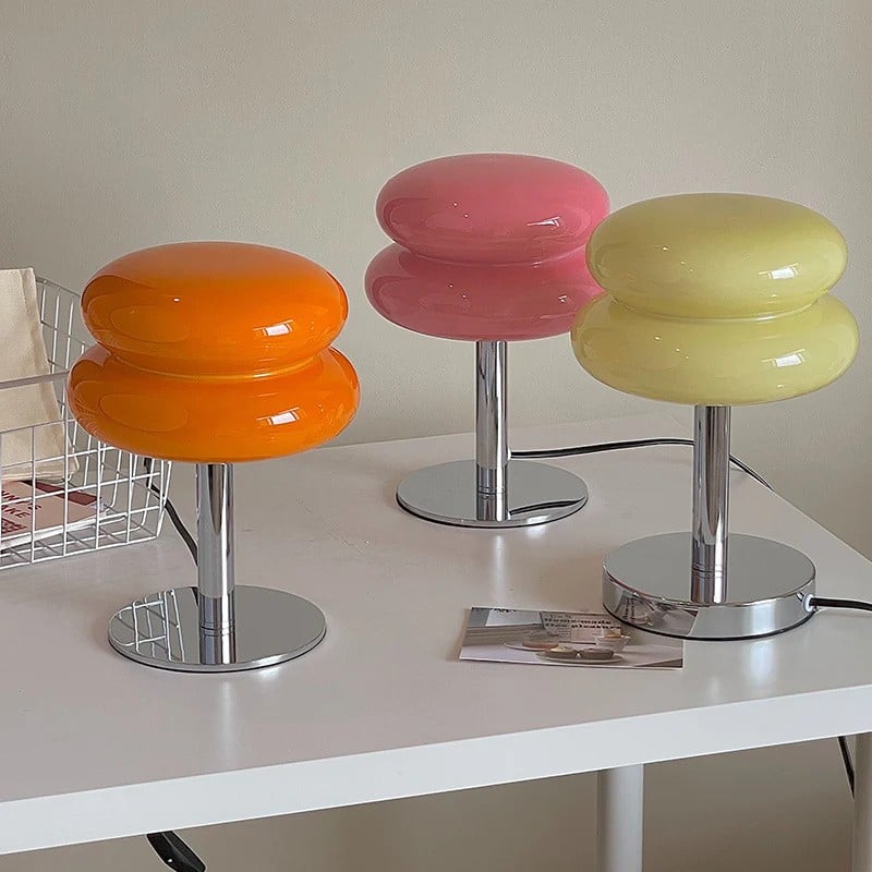 Retro Bauhaus Lollipop Ripple Table Lamp for Bedroom S19