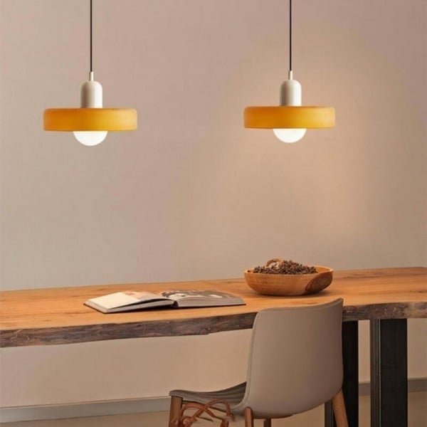 Morandi Disc Orb Glass Pendant Lamp S8