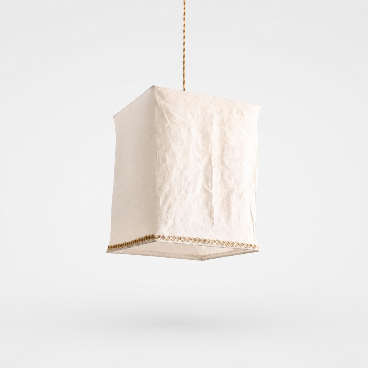 Sculptural Linen Pendant Light