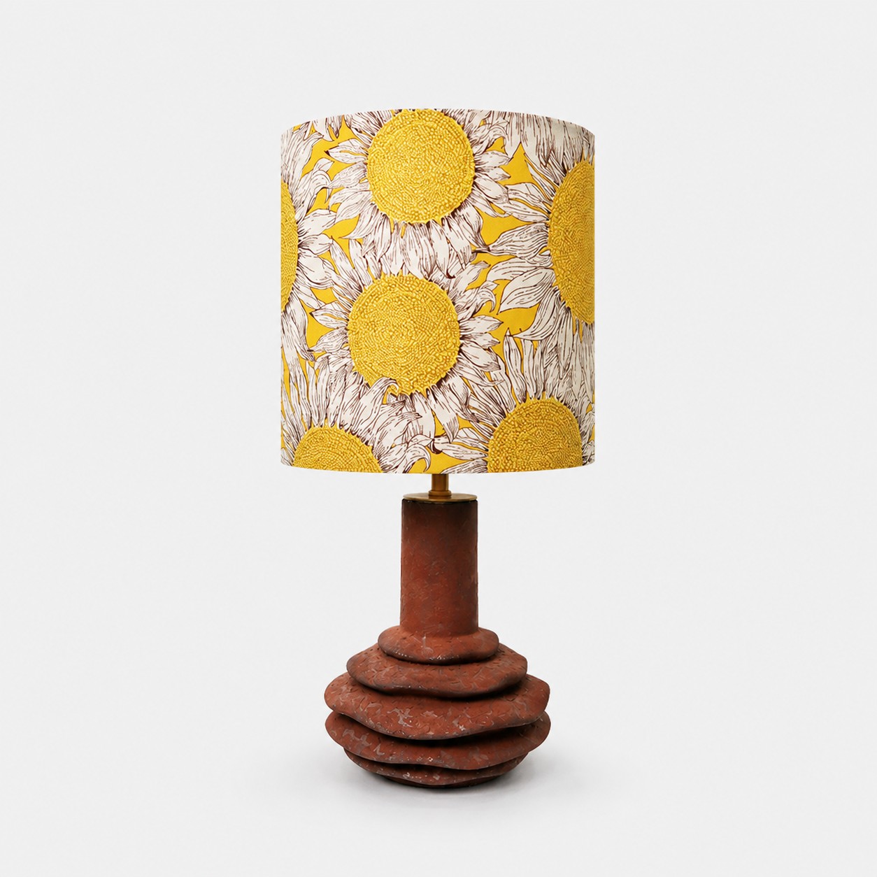 Patterned Fabric Shade Ceramic Table Lamp