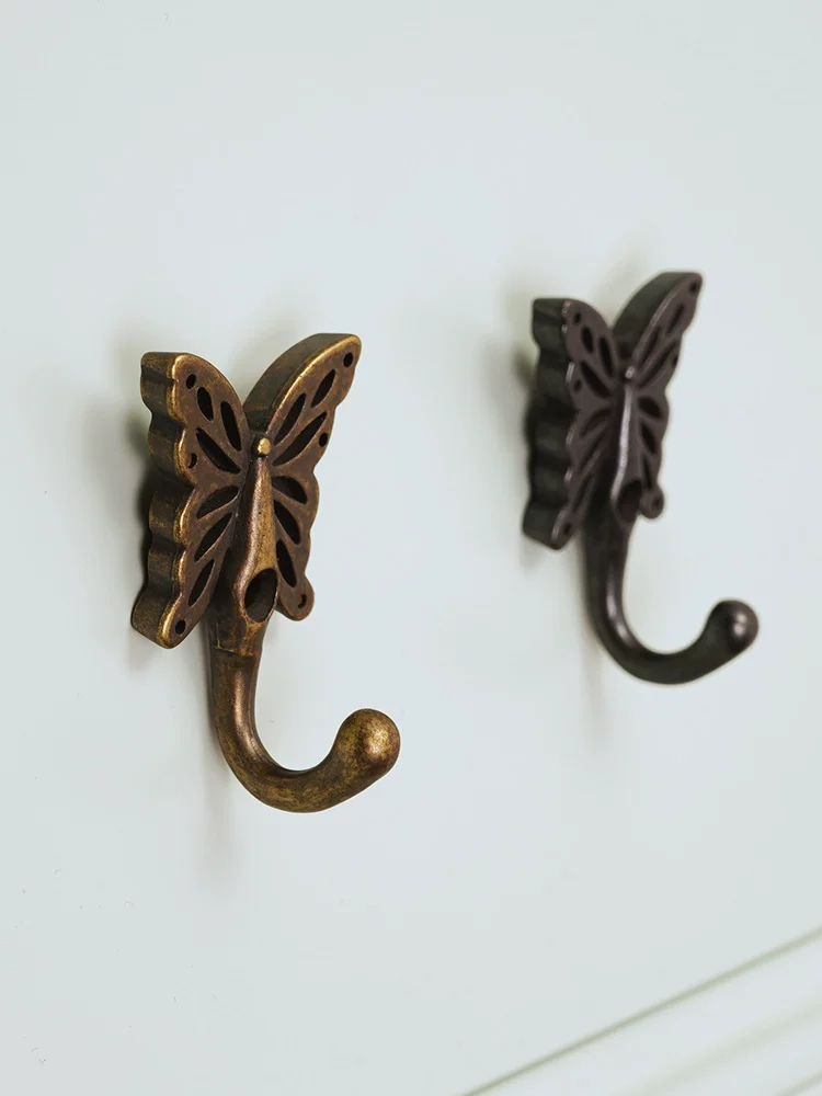 Vintage Butterfly Wall-Mount Coat and Hat Hook 3-Pack - product view 2