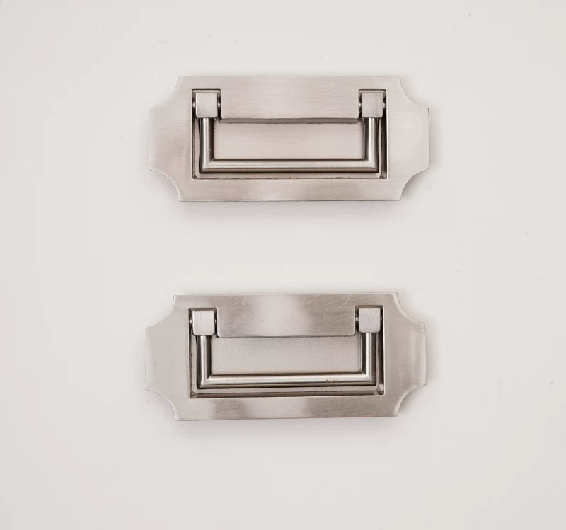 Inset Concealed Drawer and Cabinet Door Ring Pull Handle, 2-Pack - product view 2