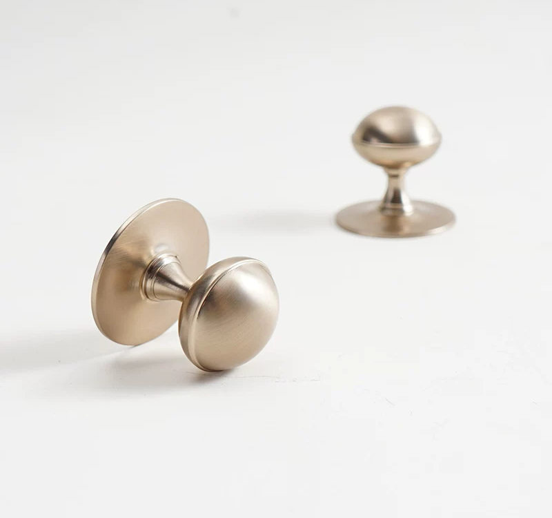 Champagne Color Round Single-Hole Round Knob - product view 4