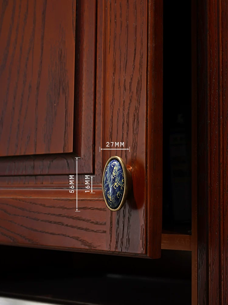 Ceramic and Solid Wood Cabinet Handle and Knob - product view 28