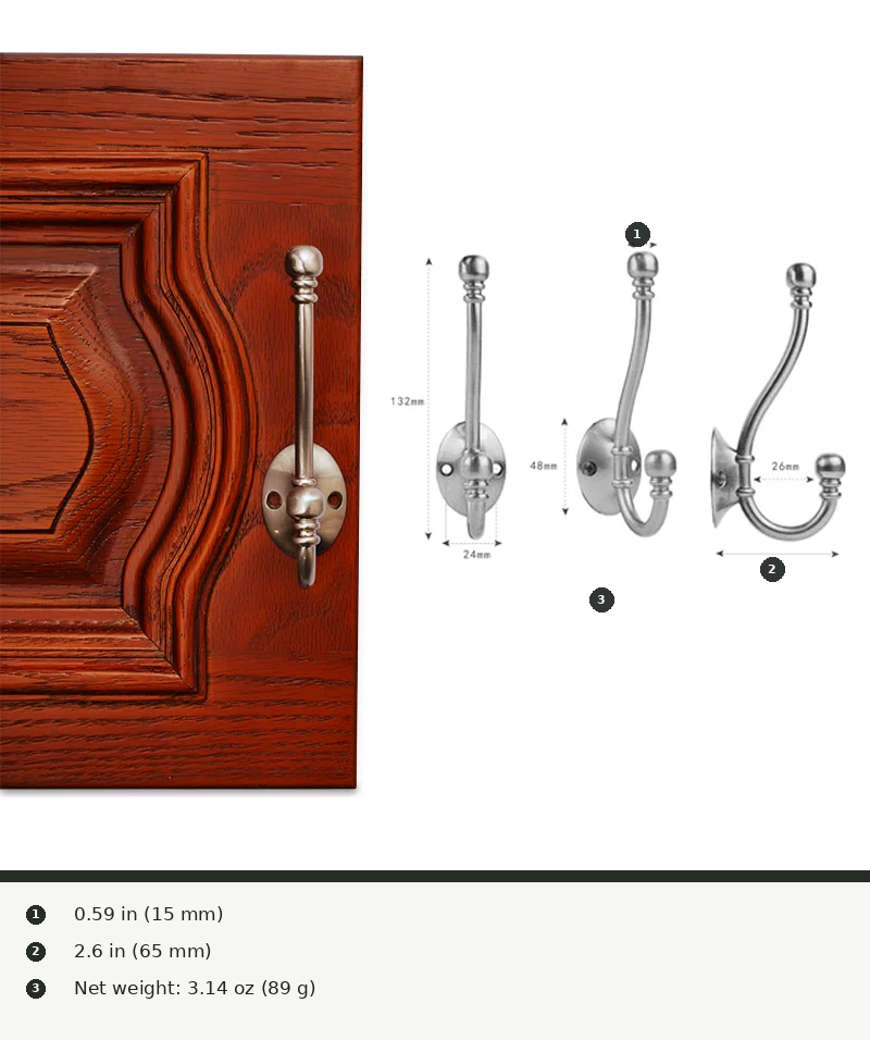 Single Coat and Hat Hook - product view 23