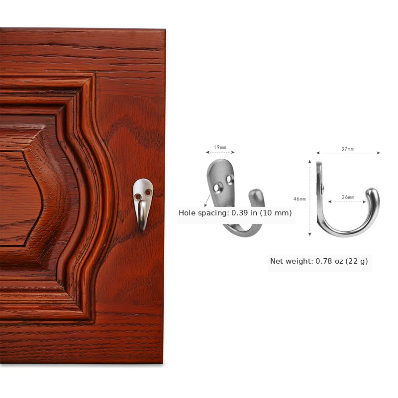 Single Coat and Hat Hook - product view 12