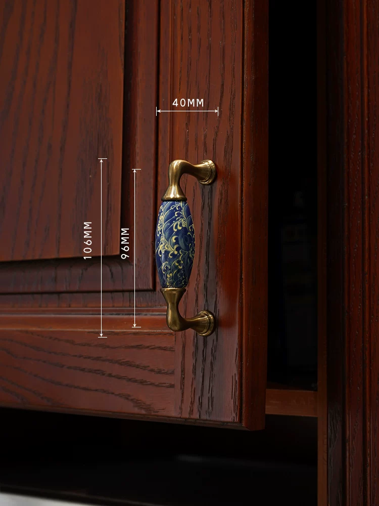 Ceramic and Solid Wood Cabinet Handle and Knob - product view 20