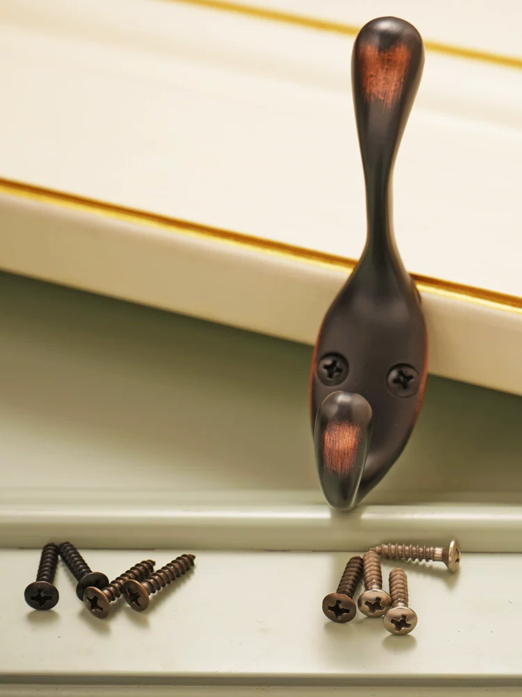 Vintage-Style Metal Single Wall Hook for Entryway - product view 3