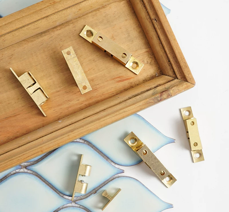 Brass Magnetic Spring Door Catch for Cabinet and Wardrobe Doors - product view 2