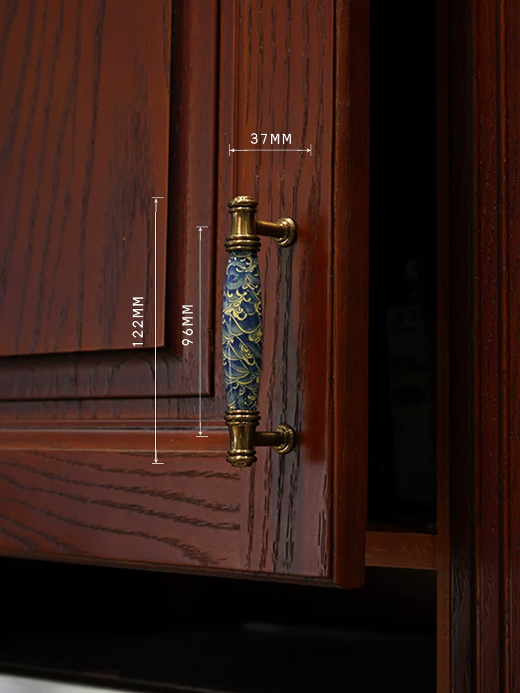 Ceramic and Solid Wood Cabinet Handle and Knob - product view 16