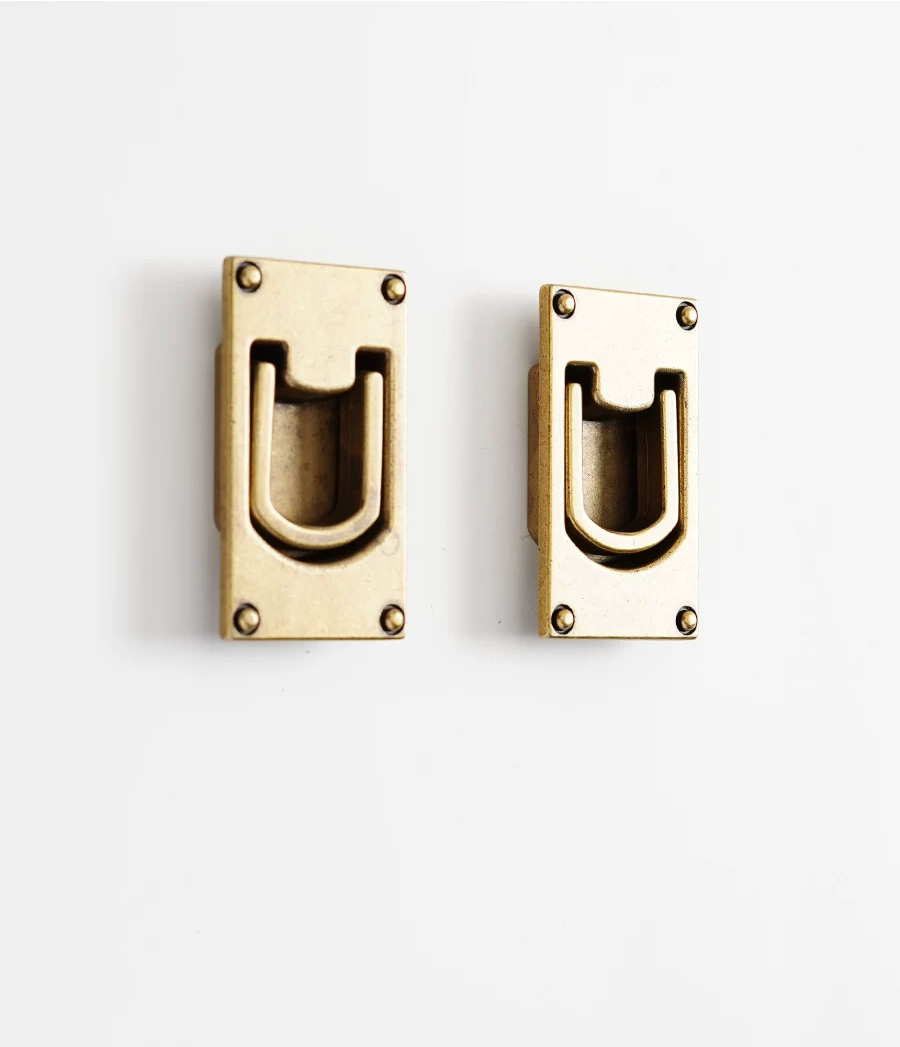 Vintage Brass Cabinet Door and Drawer Pull Handle, Concealed Mount, 2-Pack - product view 7