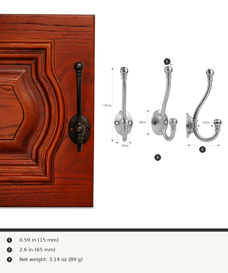 Single Coat and Hat Hook - product view 25