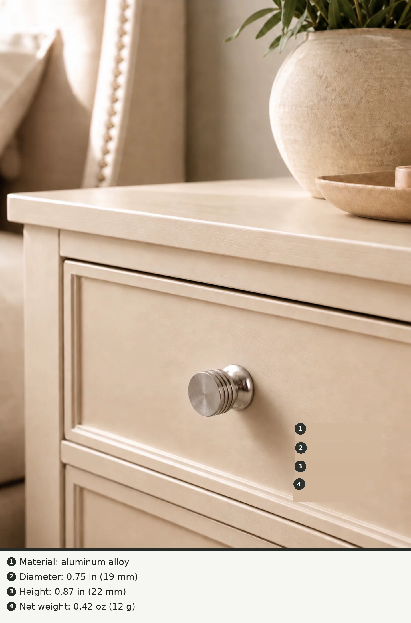 Furniture Handles and Knobs for Wardrobe Cabinet Doors and Drawers - product view 7