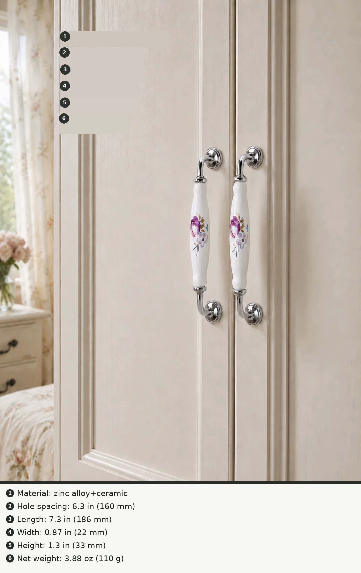 Furniture Handles and Knobs for Wardrobe Cabinet Doors and Drawers - product view 6