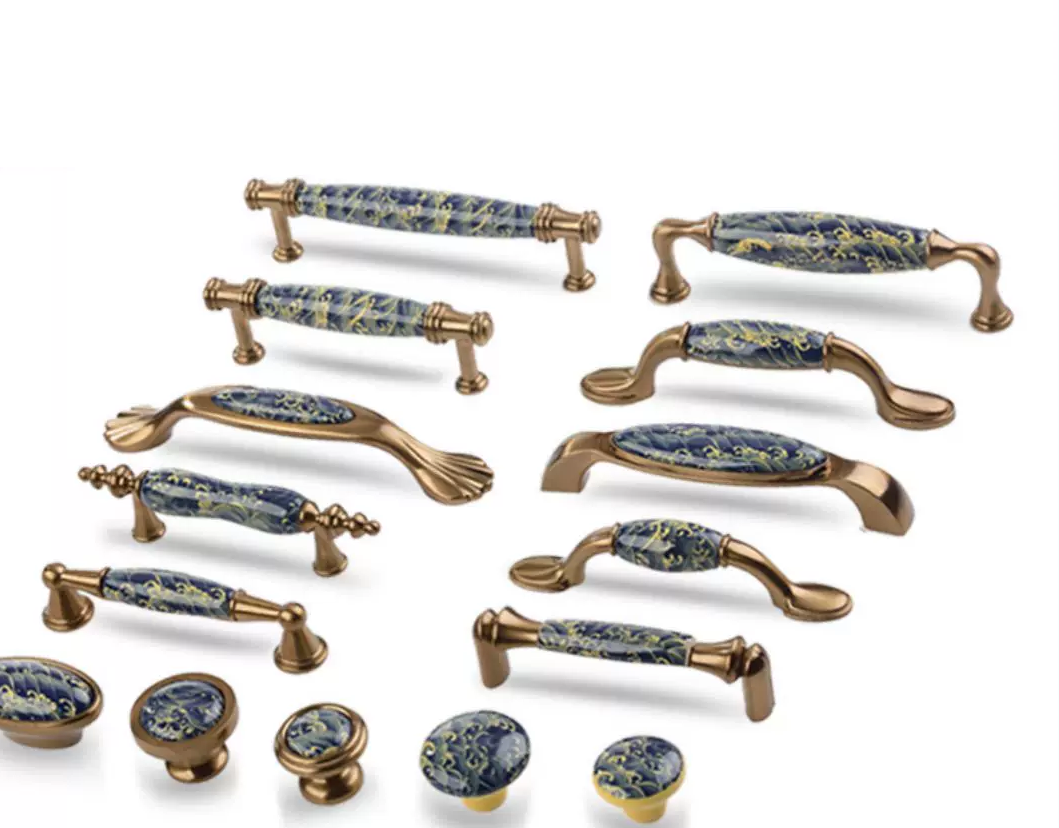 Ceramic and Solid Wood Cabinet Handle and Knob - product view 12