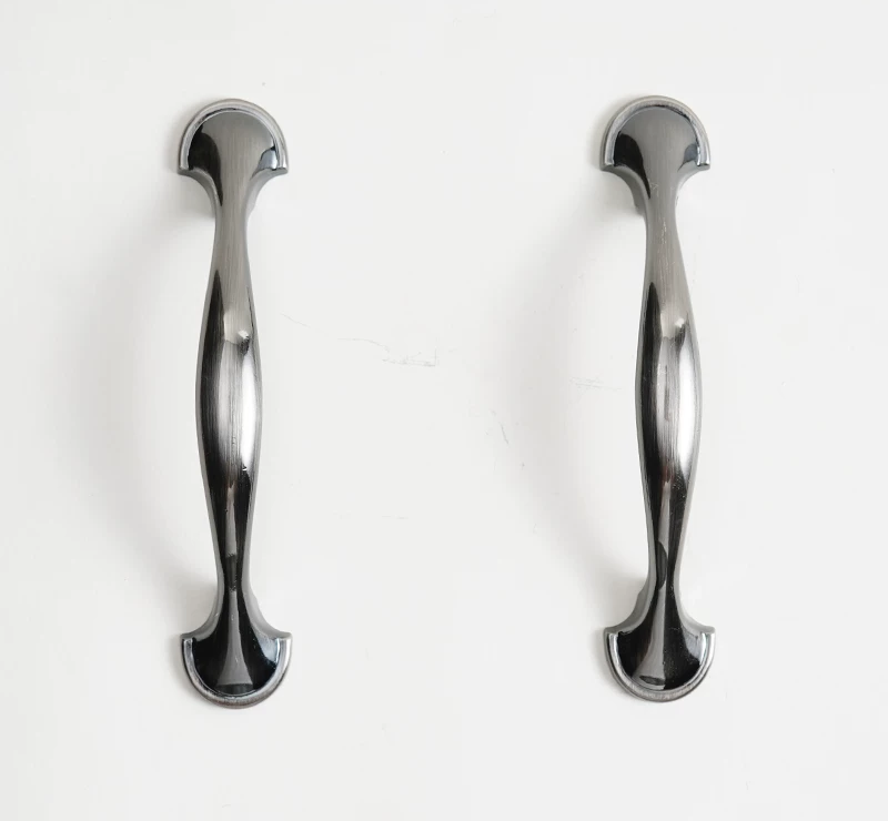 Gun-Color Cabinet and Drawer Handle, 2.99 in (76 mm) Hole Spacing, 2-Pack