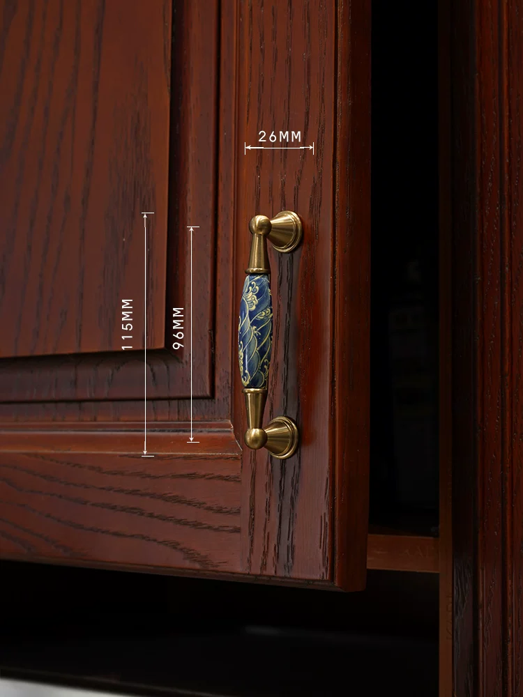 Ceramic and Solid Wood Cabinet Handle and Knob - product view 24