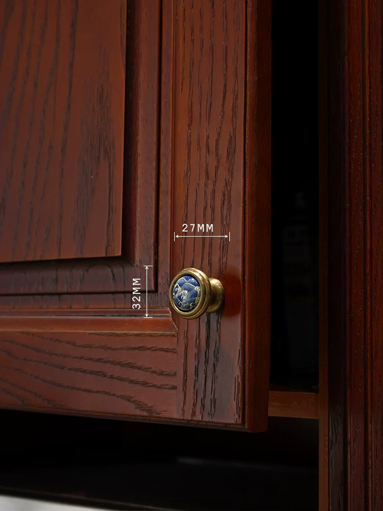 Ceramic and Solid Wood Cabinet Handle and Knob - product view 25