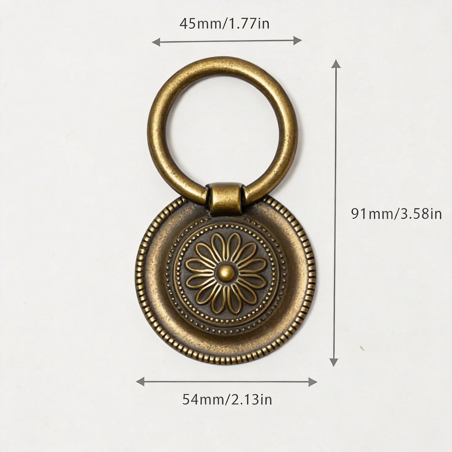 2-Piece Antique Copper-Look Drawer and Cabinet Door Handles - product view 4