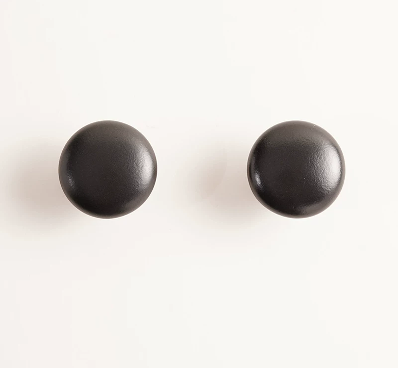 Round Ceramic and Brass Wardrobe Door Handle - product view 3