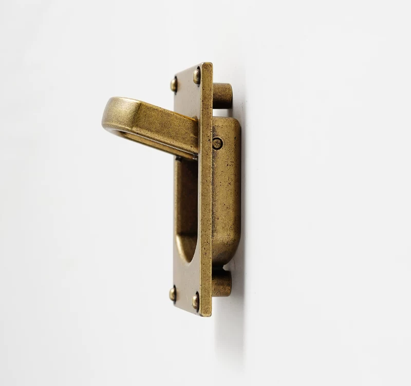 Vintage Brass Cabinet Door and Drawer Pull Handle, Concealed Mount, 2-Pack - product view 3