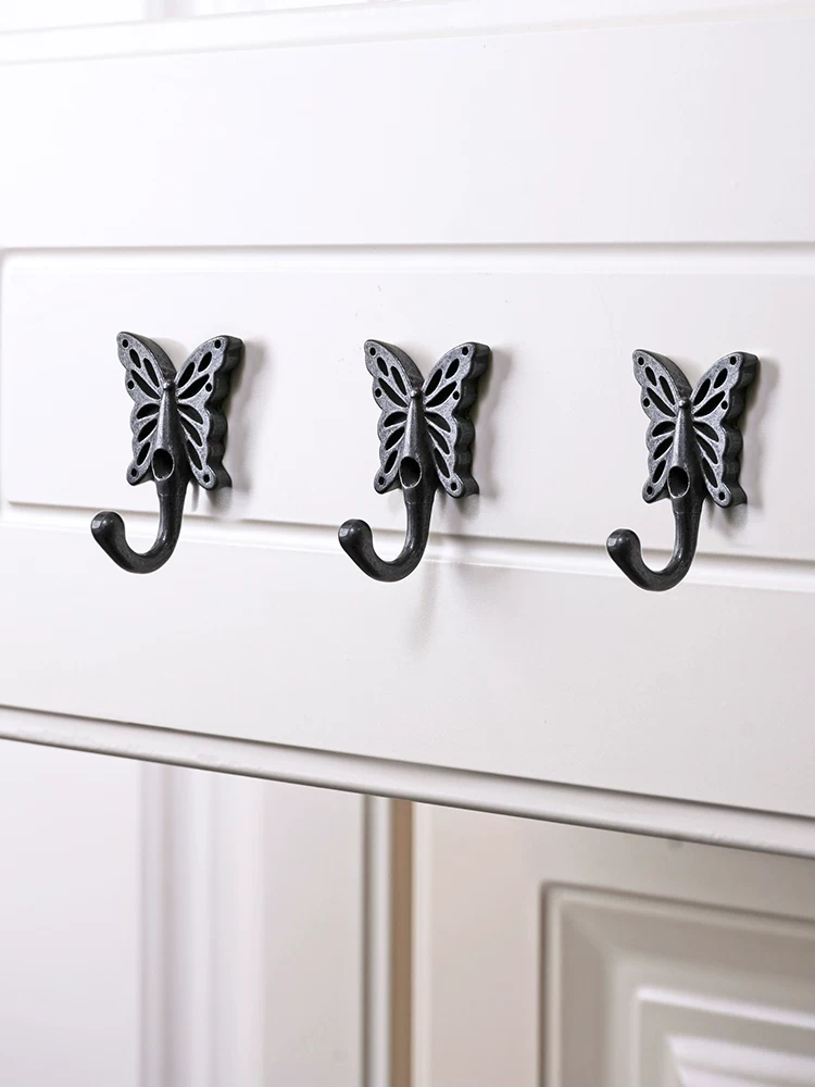 Vintage Butterfly Wall-Mount Coat and Hat Hook 3-Pack