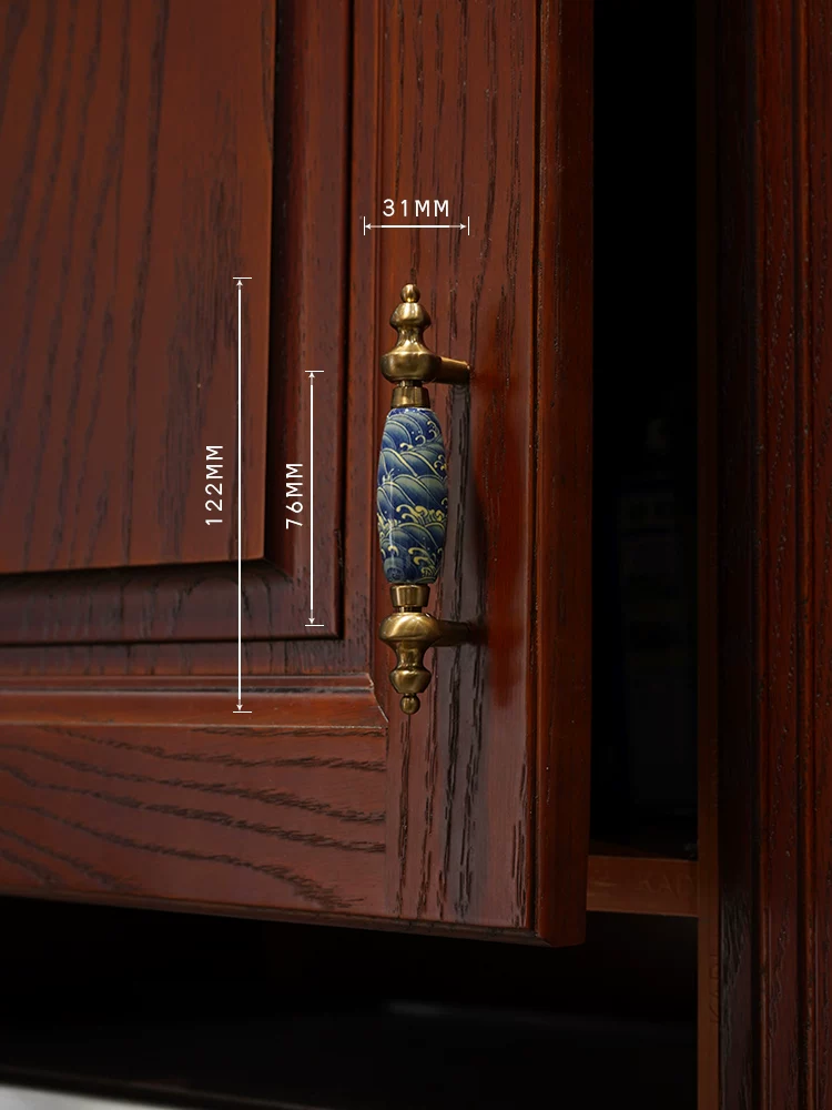 Ceramic and Solid Wood Cabinet Handle and Knob - product view 19