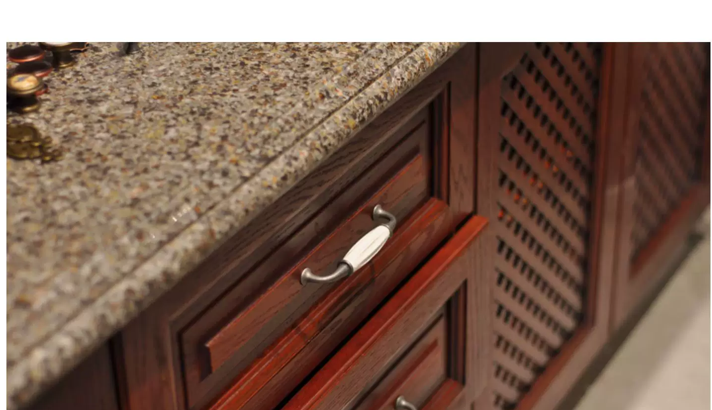 Antique-Style Ceramic Crackle Cabinet Handle - product view 7
