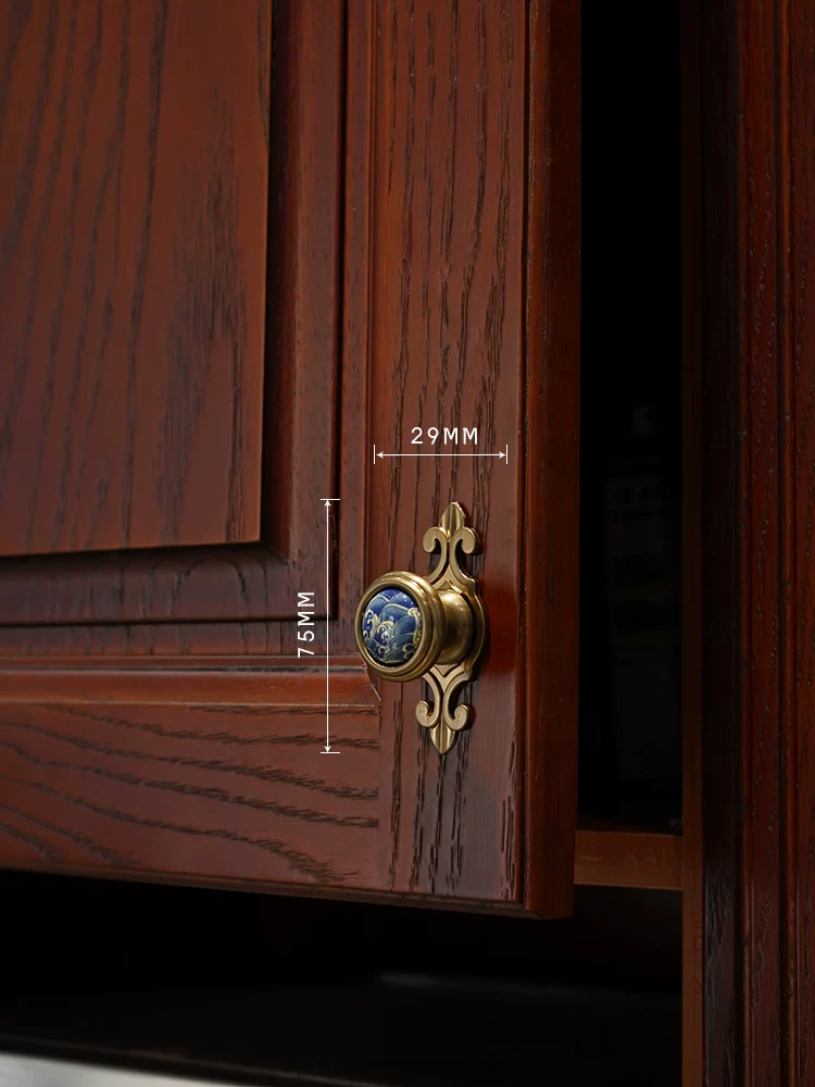 Ceramic and Solid Wood Cabinet Handle and Knob - product view 15