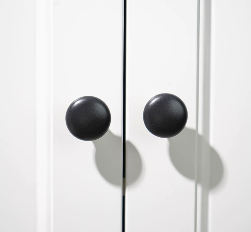 Round Ceramic and Brass Wardrobe Door Handle