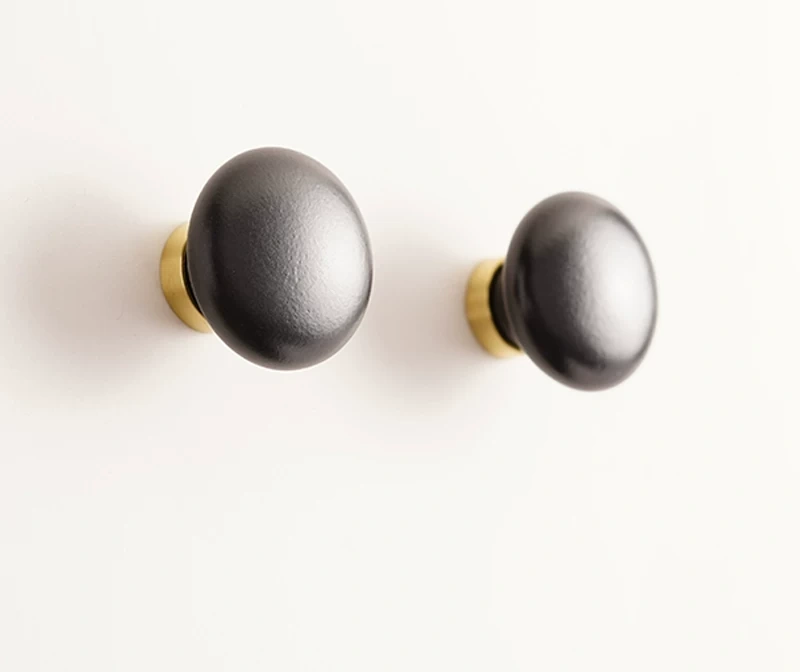 Round Ceramic and Brass Wardrobe Door Handle - product view 14